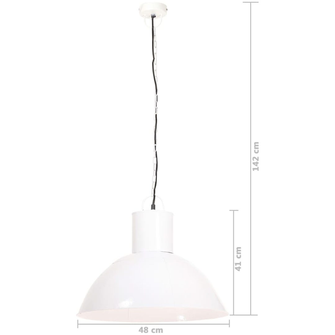Hänglampa 25 W vit rund 48 cm E27 vidaXL ⌀48 cm – bild 9