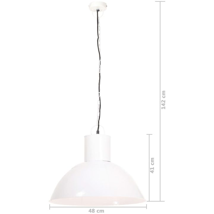 Hänglampa 25 W vit rund 48 cm E27 vidaXL ⌀48 cm – bild 9