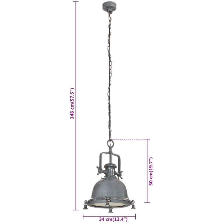 Hänglampa 34x34x146 cm aluminium vidaXL 34 x 34 x 146 cm – bild 10