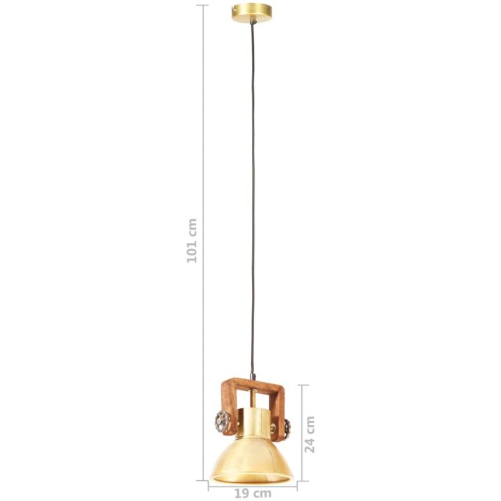 Hänglampa industriell 25 W mässing rund 19 cm E27 vidaXL ⌀19 cm – bild 11