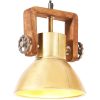 Hänglampa industriell 25 W mässing rund 19 cm E27 vidaXL ⌀19 cm – miniatyr 1