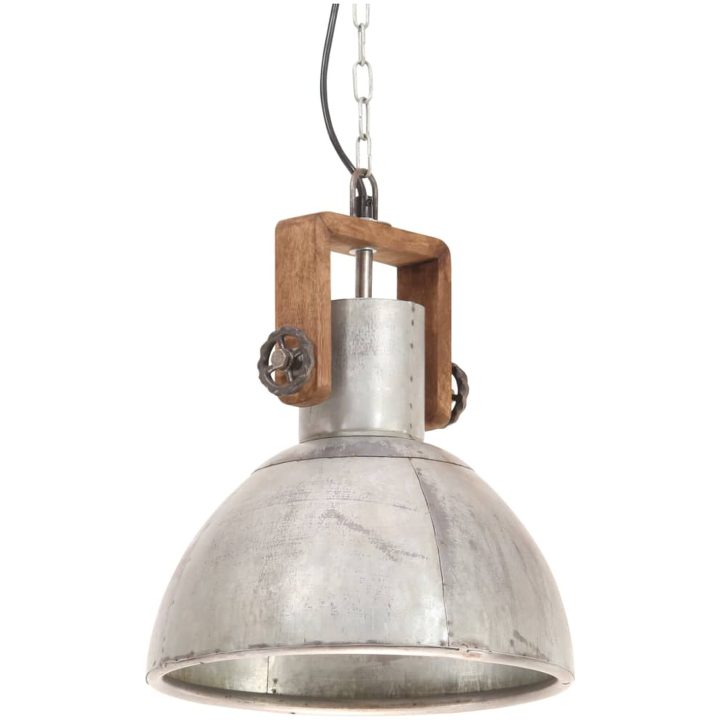 Hänglampa industriell 25 W silver rund 30 cm E27 vidaXL ⌀30 cm – bild 2