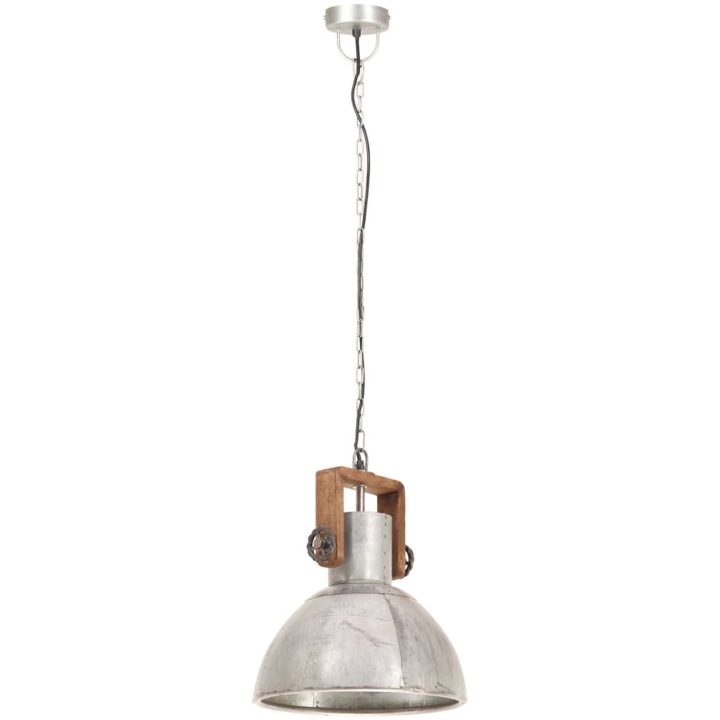 Hänglampa industriell 25 W silver rund 30 cm E27 vidaXL ⌀30 cm – bild 4