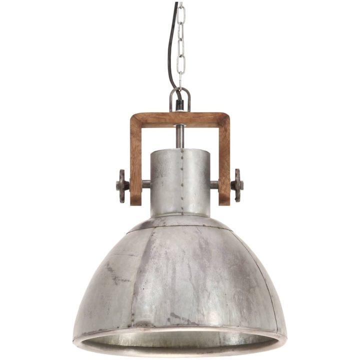 Hänglampa industriell 25 W silver rund 30 cm E27 vidaXL ⌀30 cm – bild 5