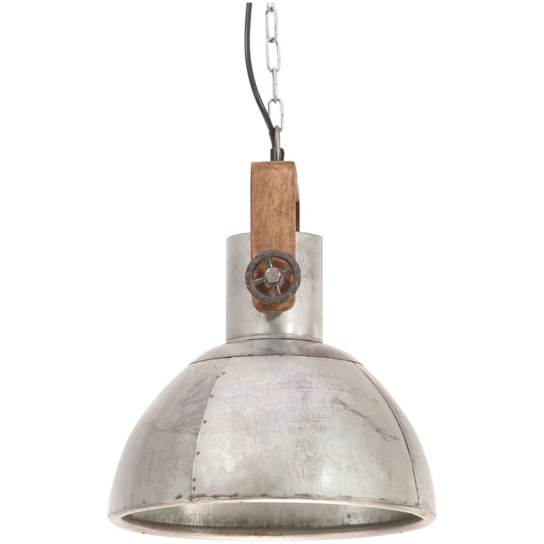 Hänglampa industriell 25 W silver rund 30 cm E27 vidaXL ⌀30 cm – bild 6