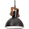 Hänglampa industriell 25 W svart rund 30 cm E27 vidaXL ⌀30 cm – miniatyr 2