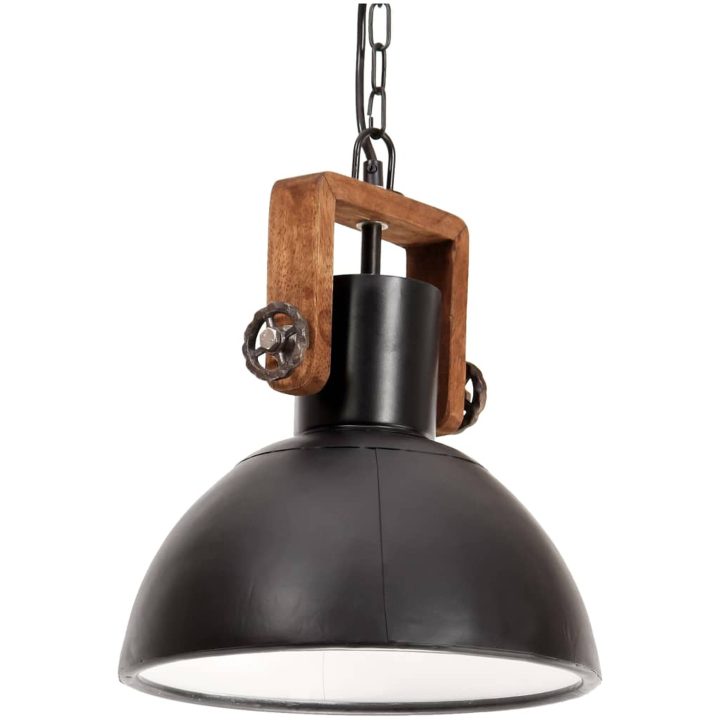 Hänglampa industriell 25 W svart rund 30 cm E27 vidaXL ⌀30 cm – bild 2