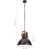 Hänglampa industriell 25 W svart rund 30 cm E27 vidaXL ⌀30 cm – miniatyr 11
