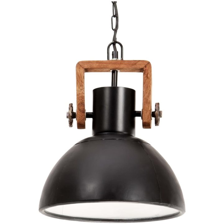 Hänglampa industriell 25 W svart rund 30 cm E27 vidaXL ⌀30 cm – bild 3
