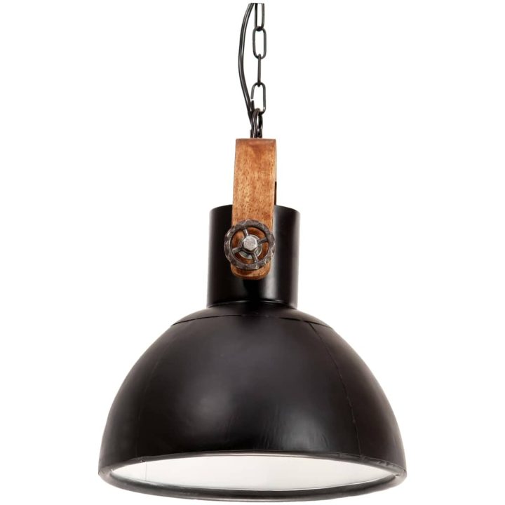 Hänglampa industriell 25 W svart rund 30 cm E27 vidaXL ⌀30 cm – bild 4