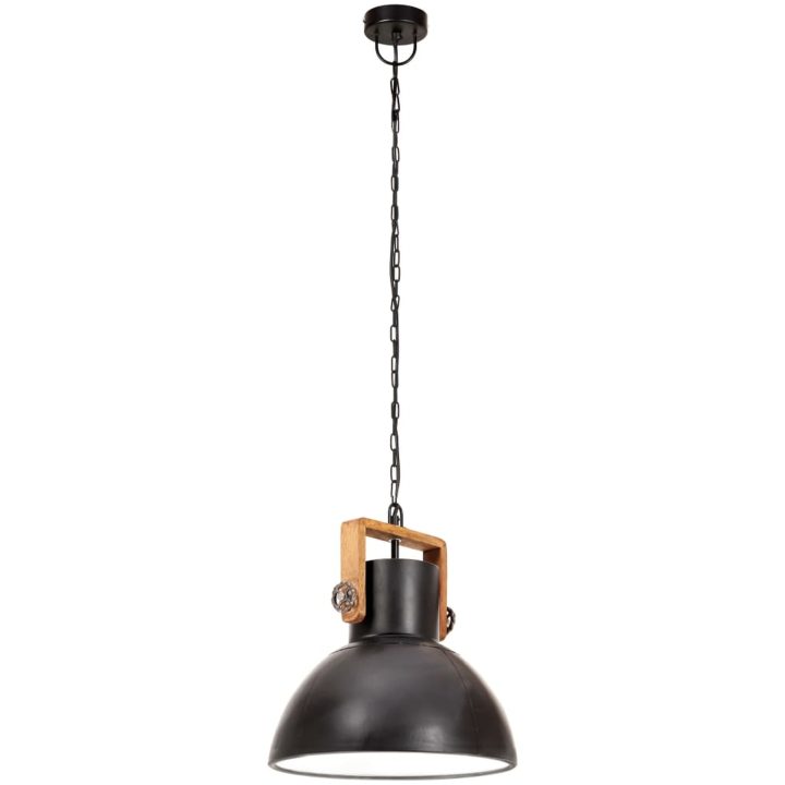 Hänglampa industriell 25 W svart rund 30 cm E27 vidaXL ⌀30 cm – bild 6