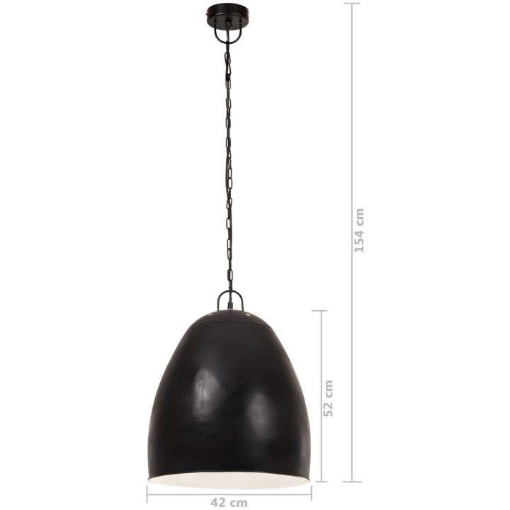 Hänglampa industriell 25 W svart rund 42 cm E27 vidaXL ⌀42 cm – bild 9