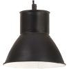 Hänglampa industriell 25 W svart rund E27 vidaXL ⌀17 cm – miniatyr 2