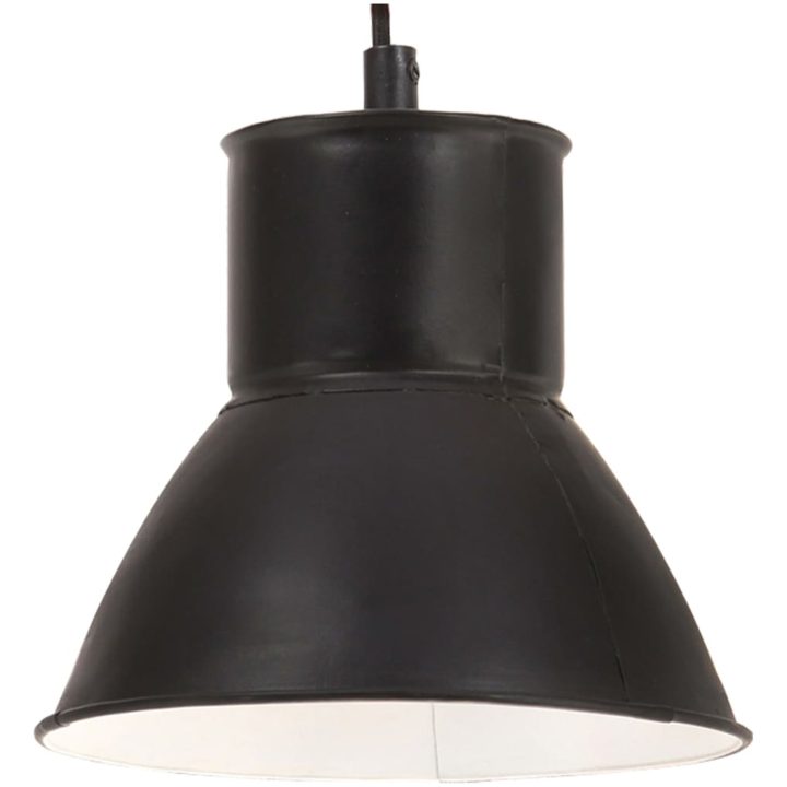 Hänglampa industriell 25 W svart rund E27 vidaXL ⌀17 cm – bild 2