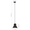 Hänglampa industriell 25 W svart rund E27 vidaXL ⌀17 cm – miniatyr 9