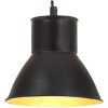 Hänglampa industriell 25 W svart rund E27 vidaXL ⌀17 cm – miniatyr 1