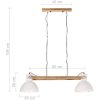 Hänglampa industriell 25 W vit 109 cm E27 vidaXL – miniatyr 11