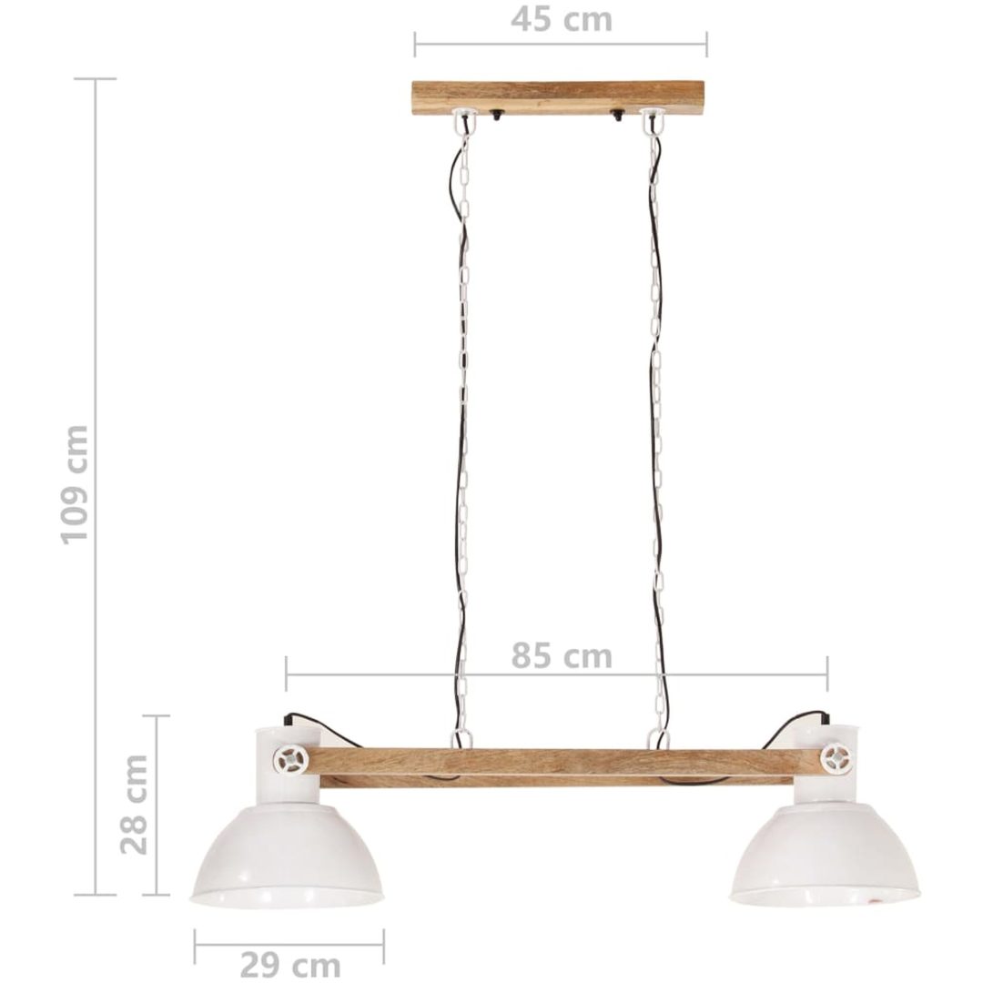 Hänglampa industriell 25 W vit 109 cm E27 vidaXL – bild 11