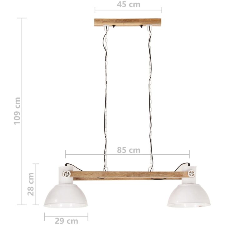 Hänglampa industriell 25 W vit 109 cm E27 vidaXL – bild 11