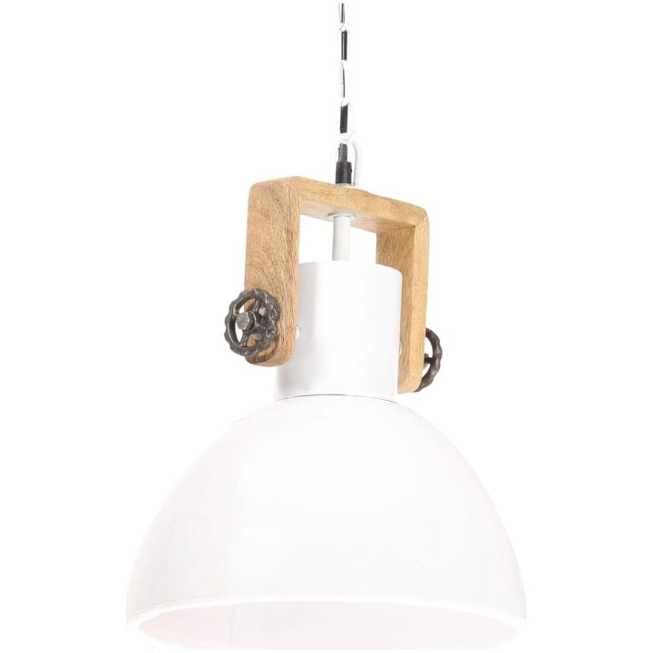 Hänglampa industriell 25 W vit rund 30 cm E27 vidaXL ⌀30 cm – bild 2