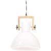 Hänglampa industriell 25 W vit rund 30 cm E27 vidaXL ⌀30 cm – miniatyr 3