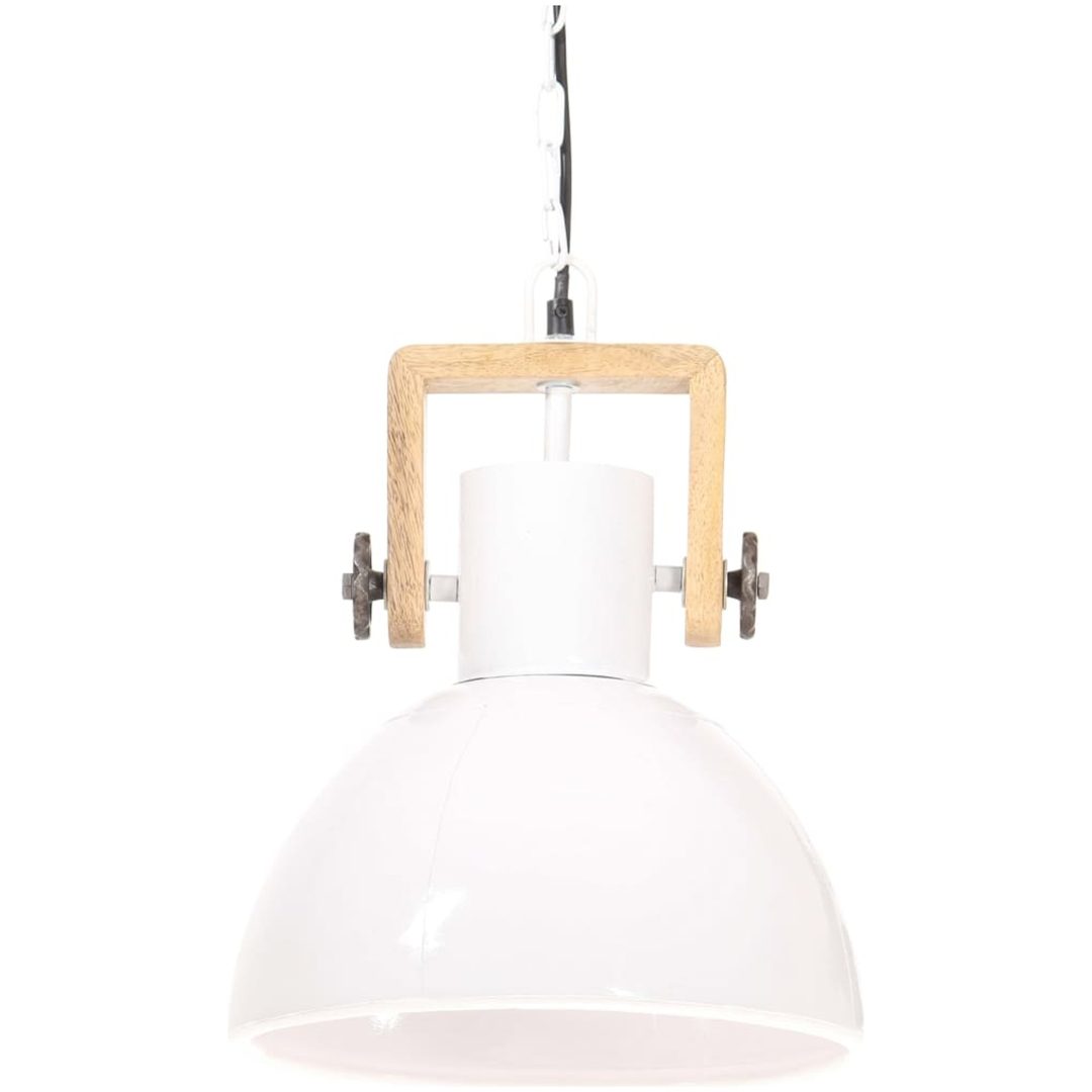 Hänglampa industriell 25 W vit rund 30 cm E27 vidaXL ⌀30 cm – bild 3