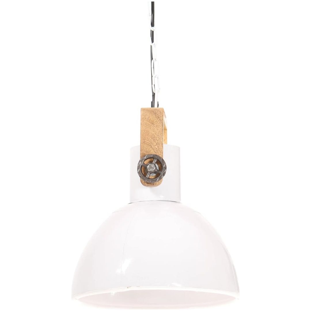 Hänglampa industriell 25 W vit rund 30 cm E27 vidaXL ⌀30 cm – bild 4