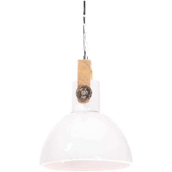 Hänglampa industriell 25 W vit rund 30 cm E27 vidaXL ⌀30 cm – bild 4