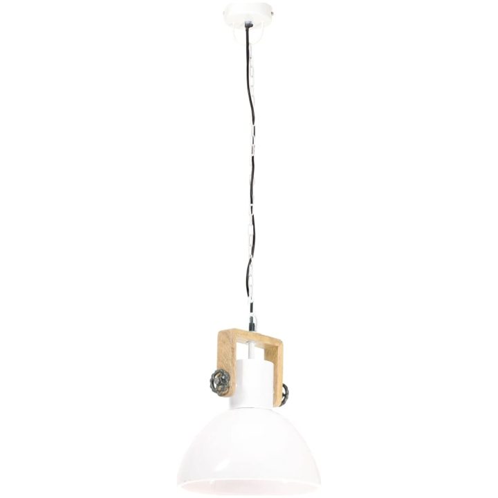 Hänglampa industriell 25 W vit rund 30 cm E27 vidaXL ⌀30 cm – bild 5
