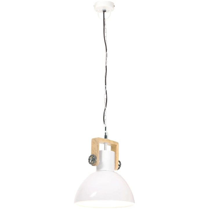 Hänglampa industriell 25 W vit rund 30 cm E27 vidaXL ⌀30 cm – bild 6