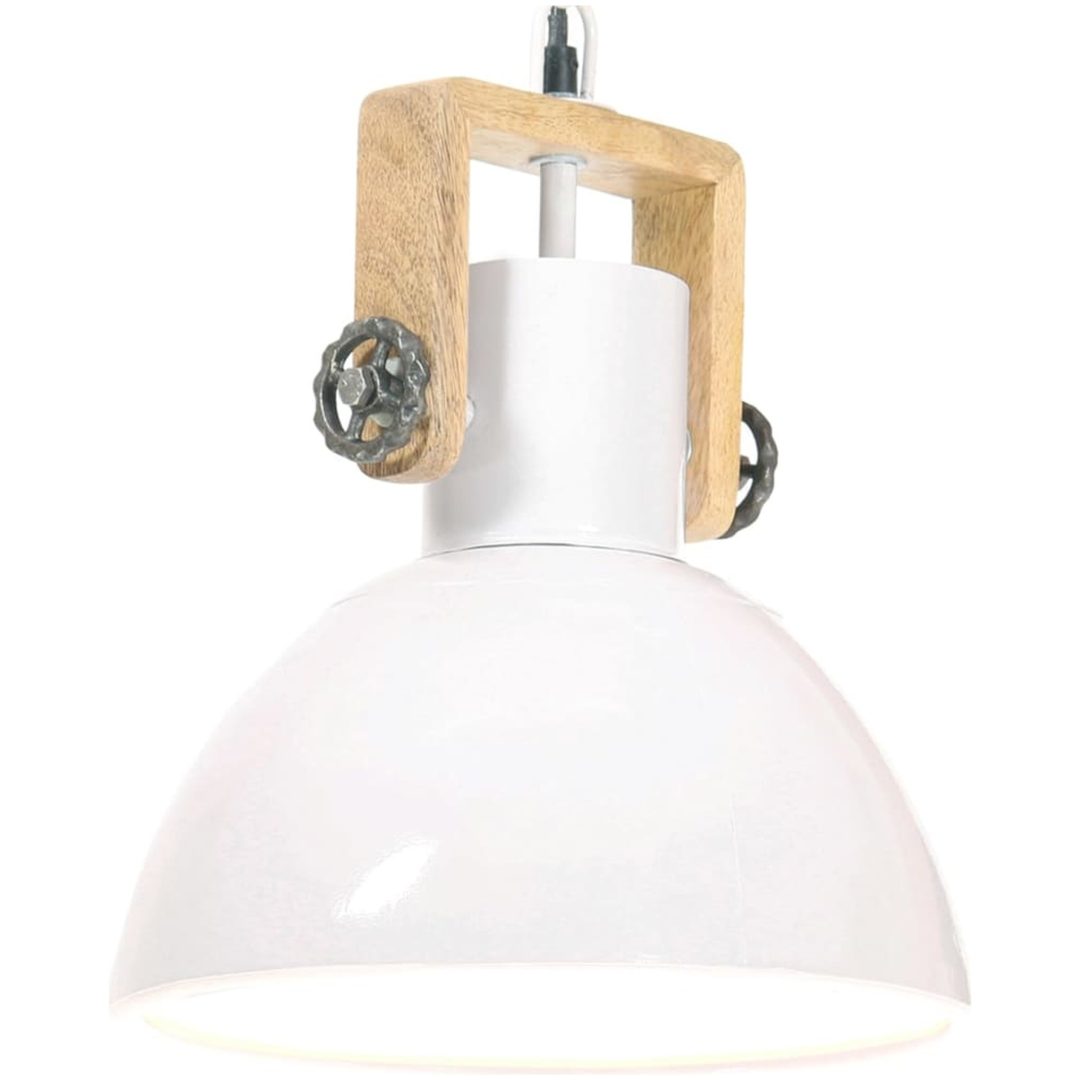 Hänglampa industriell 25 W vit rund 30 cm E27 vidaXL ⌀30 cm