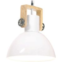 Hänglampa industriell 25 W vit rund 30 cm E27 vidaXL