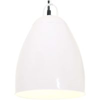 Hänglampa industriell 25 W vit rund 32 cm E27 vidaXL