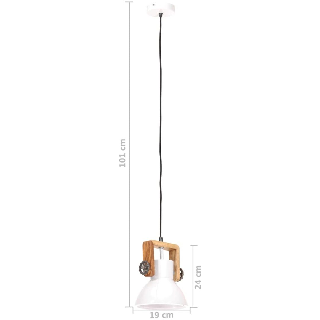 Hänglampa industriell 25 W vit rund E27 vidaXL ⌀19 cm – bild 11