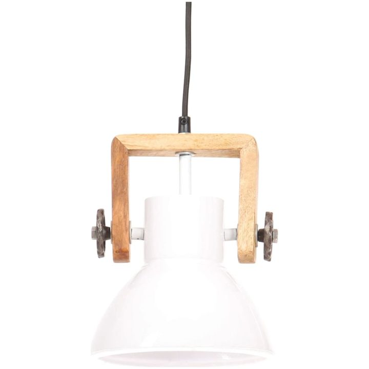 Hänglampa industriell 25 W vit rund E27 vidaXL ⌀19 cm – bild 3