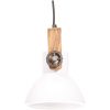 Hänglampa industriell 25 W vit rund E27 vidaXL ⌀19 cm – miniatyr 4