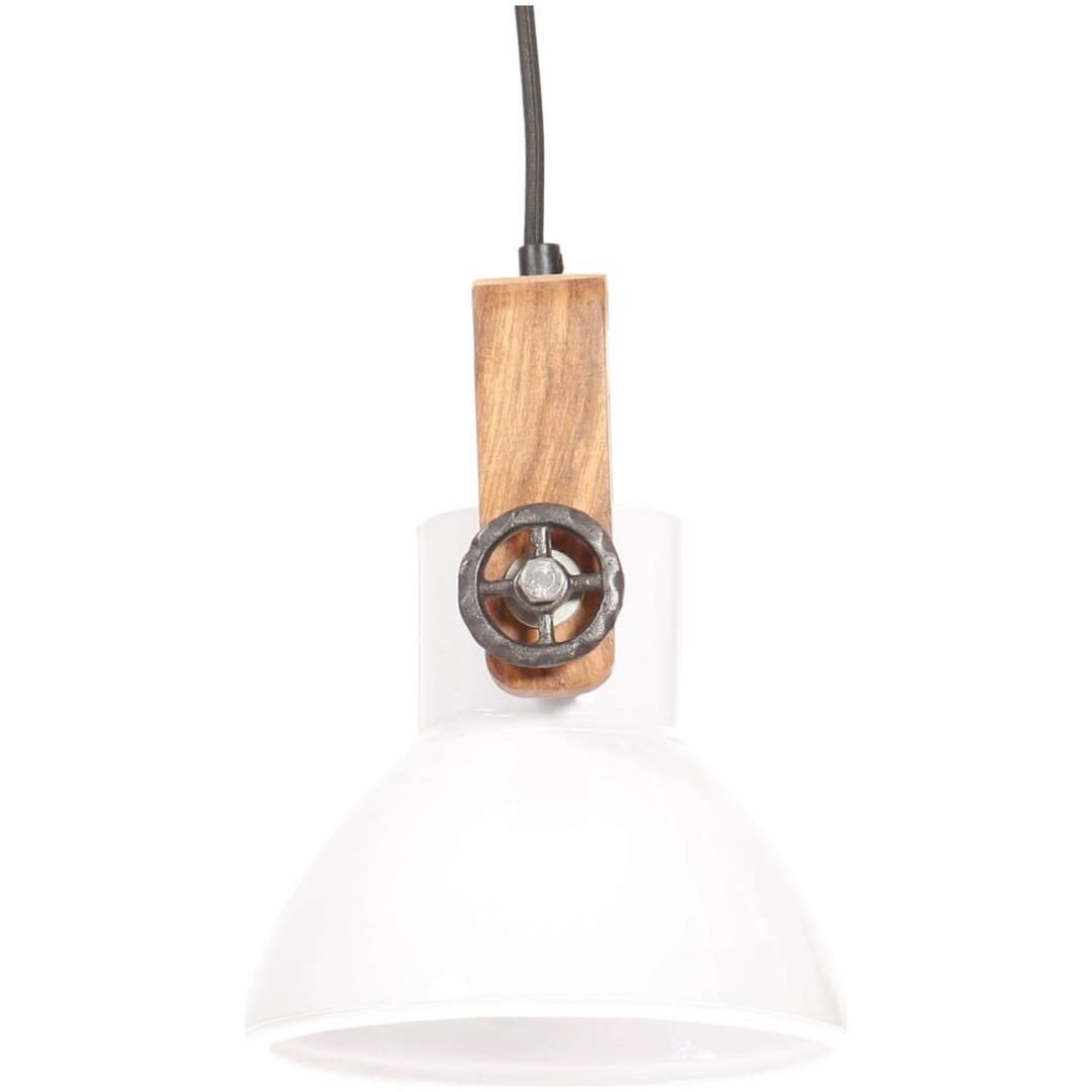 Hänglampa industriell 25 W vit rund E27 vidaXL ⌀19 cm – bild 4