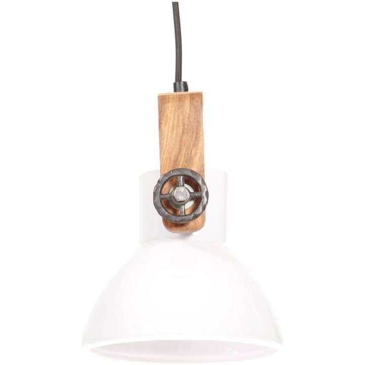 Hänglampa industriell 25 W vit rund E27 vidaXL ⌀19 cm – bild 4