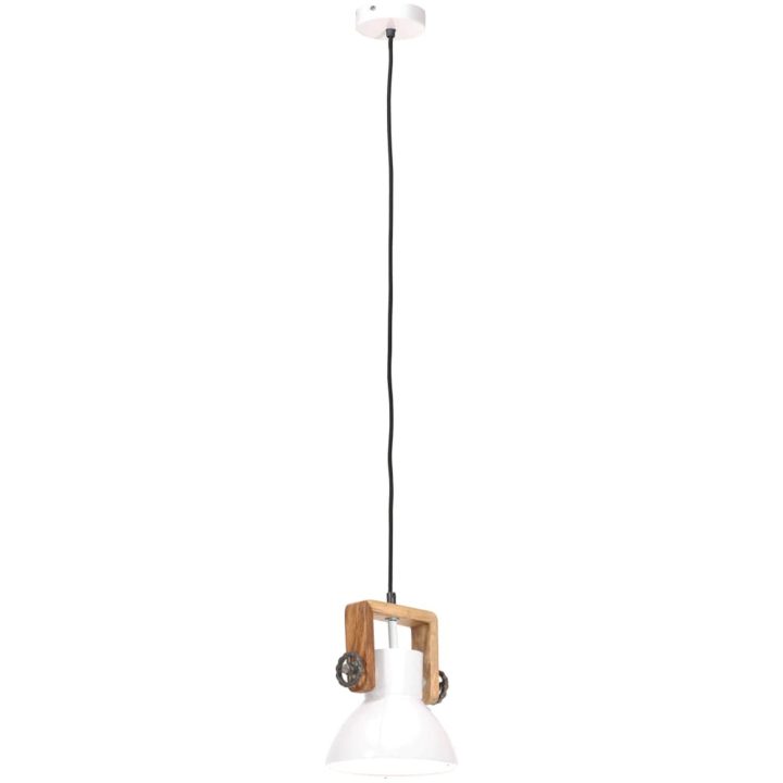 Hänglampa industriell 25 W vit rund E27 vidaXL ⌀19 cm – bild 6
