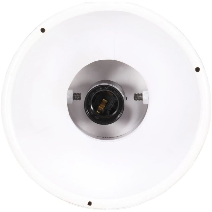 Hänglampa industriell 25 W vit rund E27 vidaXL ⌀19 cm – bild 8