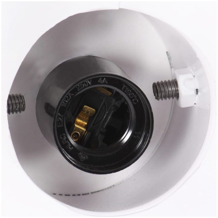 Hänglampa industriell 25 W vit rund E27 vidaXL ⌀19 cm – bild 9