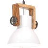 Hänglampa industriell 25 W vit rund E27 vidaXL ⌀19 cm – miniatyr 1
