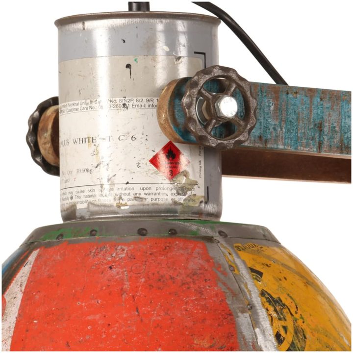 Hänglampa industriell vintage 25 W flerfärgad rund 111 cm E27 vidaXL – bild 5
