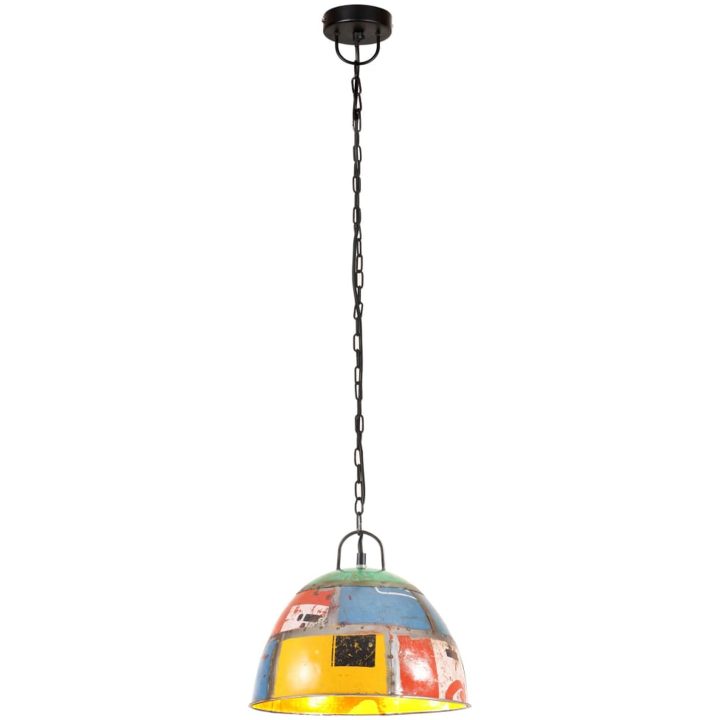 Hänglampa industriell vintage 25 W flerfärgad rund 31 cm E27 vidaXL Φ 31 cm – bild 2