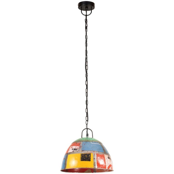 Hänglampa industriell vintage 25 W flerfärgad rund 31 cm E27 vidaXL Φ 31 cm – bild 3