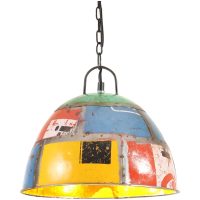 Hänglampa industriell vintage 25 W flerfärgad rund 31 cm E27 vidaXL