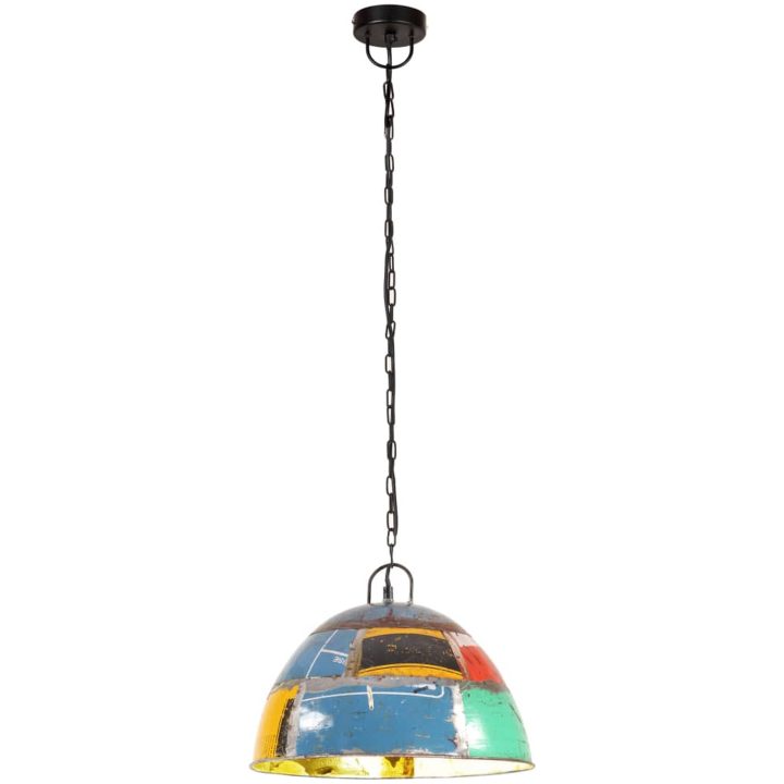 Hänglampa industriell vintage 25 W flerfärgad rund 41 cm E27 vidaXL Φ 41 cm – bild 2