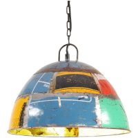 Hänglampa industriell vintage 25 W flerfärgad rund 41 cm E27 vidaXL
