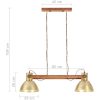 Hänglampa industriell vintage 25 W mässing 109 cm E27 vidaXL – miniatyr 11