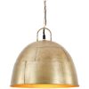 Hänglampa industriell vintage 25 W mässing rund 31 cm E27 vidaXL Φ 31 cm – miniatyr 1